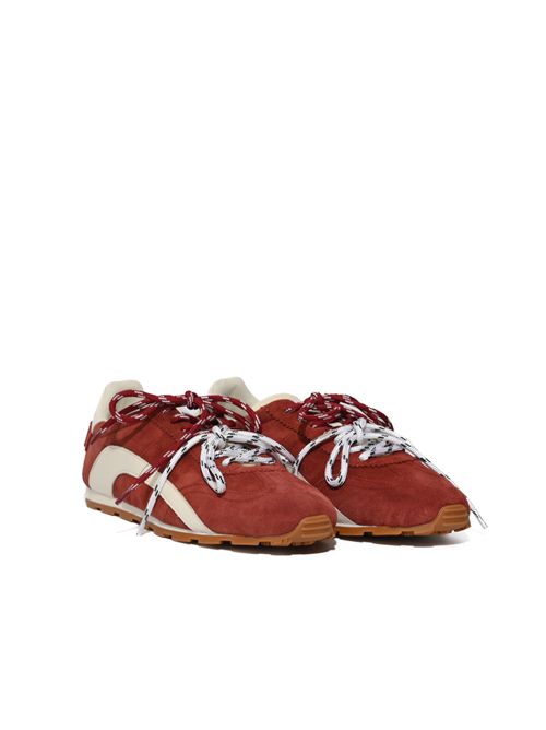 Sneakers DC-642 in suede con doppi lacci Bordeaux e Panna DSQUARED2 | SNM0485 14170001M4171
